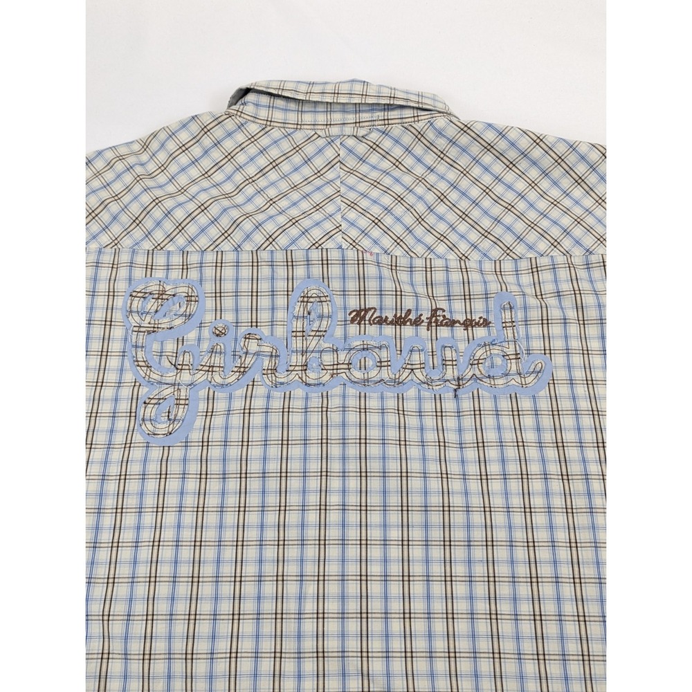 Mens 3XL Marithe Francois Girbaud Vintage Button Up Long Sleeve Embroidery - Picture 2 of 10